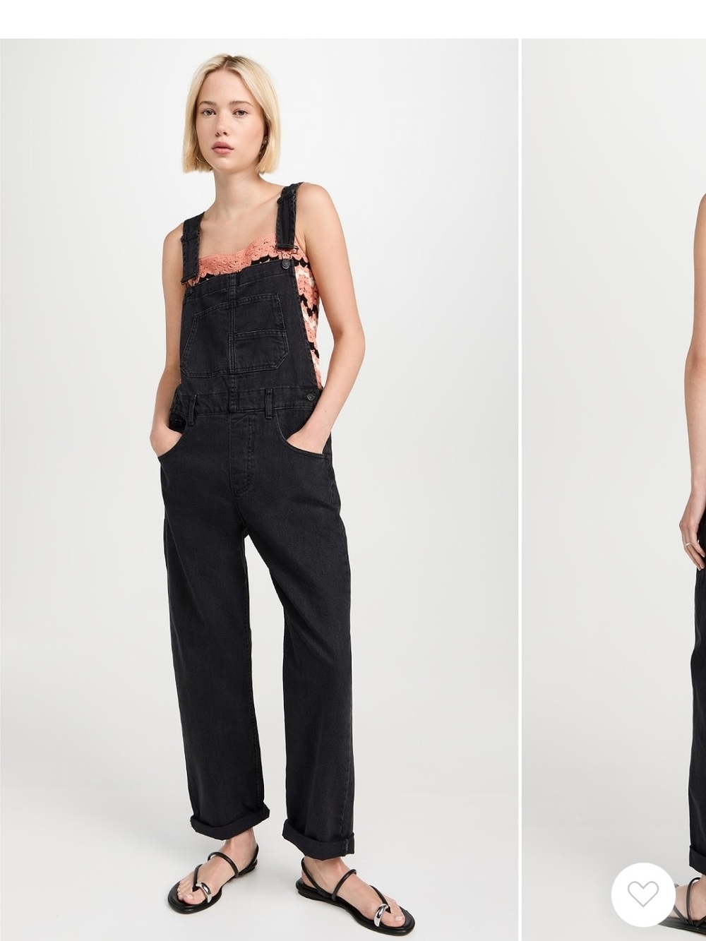 We The Free Ziggy Straight Leg Overall FREEP46335 Sz Medium
